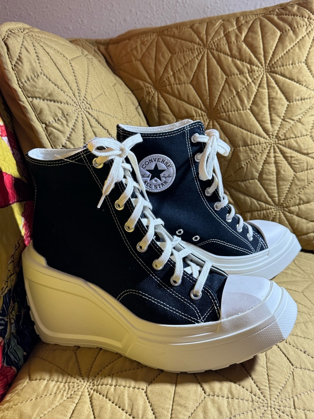 New Converse Chuck Taylor De Luxe Wedge High Top Square Toe Sneaker Women's 10